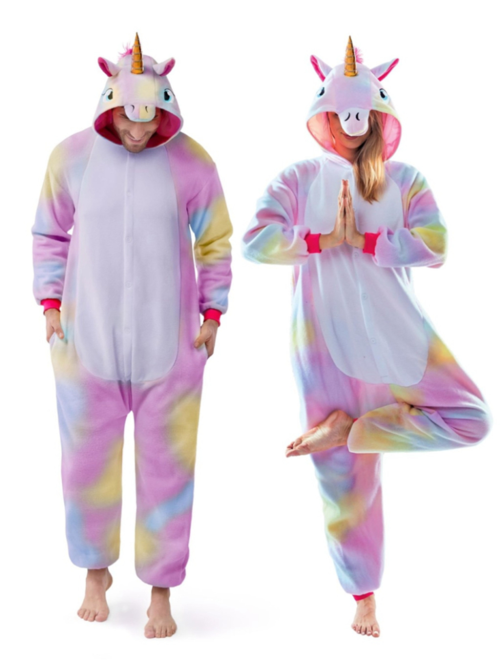 Spooktacular Creations Unisex Adult Pajama Plush jumpsuit Unicorn Costume